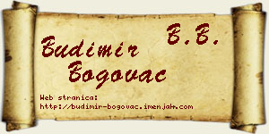 Budimir Bogovac vizit kartica